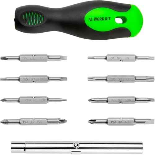 16-in-1 Multi-bit Screwdriver Set Tool All in One, Portable Multi-Purpose Screwdriver, Slotted/Philips/Pozi/Torx/Square,Nut Driver