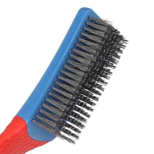 4pcs Small Wire Brushes with Curved Handles, Reinforced Bristle Heavy Duty Stainless Steel Wire Scratch Brush Practical Cleaning Tools for Grill & Industrial Cleaning