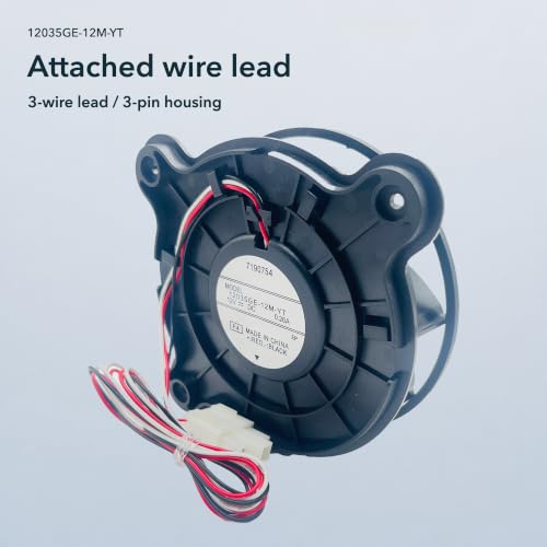 SVKWS 3-Pin Black Refrigerator Fan Motor DA31-00334D 12035GE-12M-YT 12V 0.26A