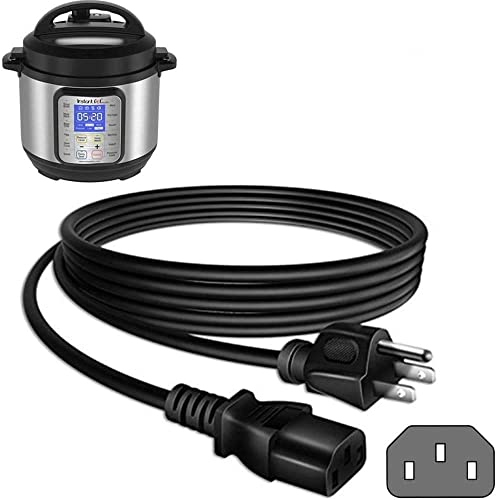 ZoneFly Replacement Power Cord for Instant Pot & Rice Cookers — 8-Core UL-Certified Cable