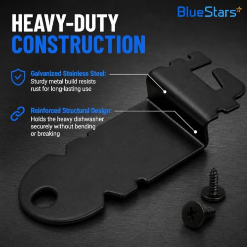 BlueStars 8212560 PO2 Dishwasher Side Mounting Bracket Kit – 2 Brackets with 4 Screws