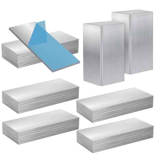 Coopay 32 Pack 6061 T6 Aluminum Sheet Welding Kit 1/8¡± Thick 2¡± x 4¡± Welding Coupons DIY Weld Practice Kits Beginners for Mig Tig Stick MMA Arc Gas and Brazing Heat Treatable Corrosion Resistant