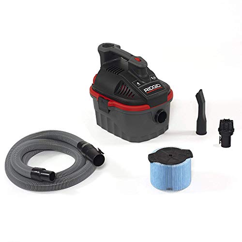 RIDGID 50313 Model 4000RV 4-Gallon Portable Wet and Dry Vacuum Cleaner - Compact, 5.0 Peak-HP