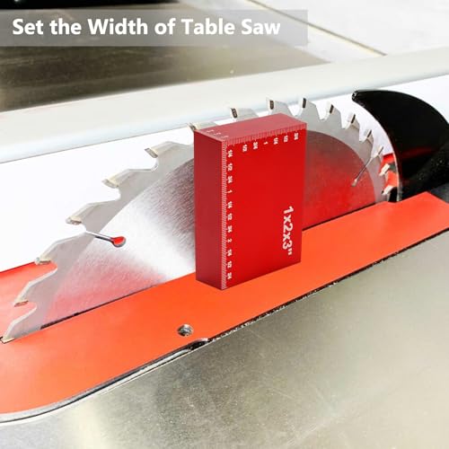 Ismosm 15-Piece Setup Blocks Height Gauge Set Red for Router Table & Table Saw