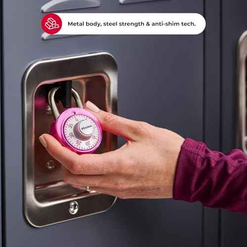 Master Lock 1530DPNK Locker Lock Combination Padlock, 1 Pack, Pink