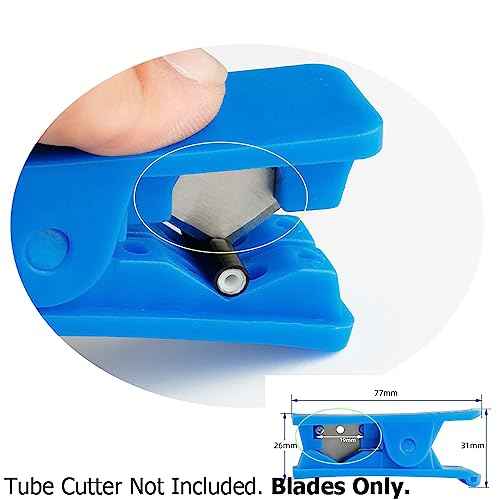 5 Pack Triangle Blade Replacement Tube Cutter Blades Knife for PTFE Teflon Tube Cutter Nylon PVC PU PE Plastic Pipe Tube Hose Cutting Tool Spare Parts Repair