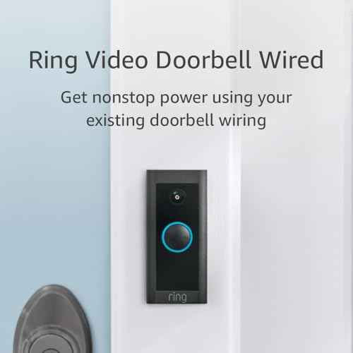 Ring Video Doorbell Wired (newest model), Use Two-Way Talk, advanced motion detection, HD camera and real-time alerts to monitor your front door (wiring required)