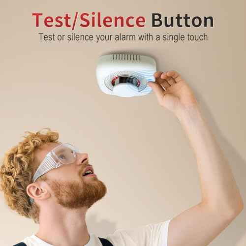 Smoke Detector, Fire Alarms Smoke Detectors, Smoke Alarm Battery Powered, Portable Smoke Detectors with LED Indicator, MY-S05, 1 Pack