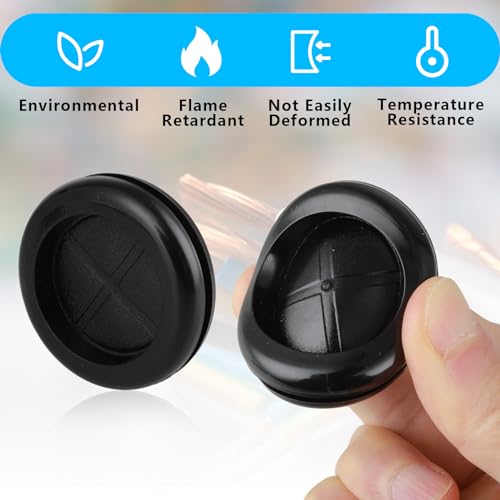 6 Pcs Rubber Grommets for Wiring 1-1/2 Inch Drill Hole Cable Protector