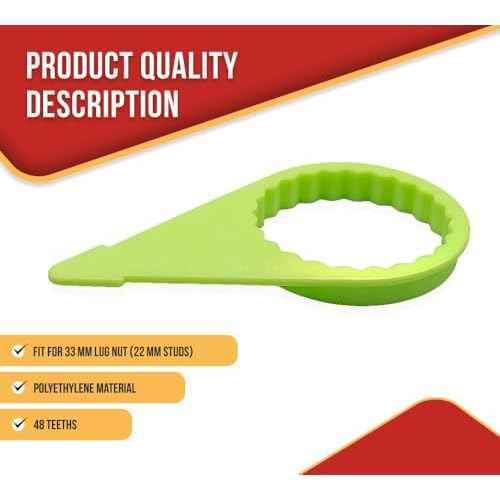 Mytee Products 100 Pcs Checkpoint Loose Wheel Lug Nut Indicator for 33MM Nuts - High Visibility Green 22mm Pointed Studs - Wheel Check Indicators for Commercial Trucks, Enclosed Trailers, Semi