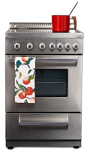 Stainless Steel 20-inch Premium Levella PRE2026GS Electric Range with 4 Burners and 2.1 Cu.Ft. Oven
