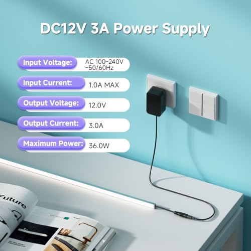 BTF-LIGHTING 12V 36W Power Supply Adapter ETL Listed, Class 2 - Variation 36 Watts