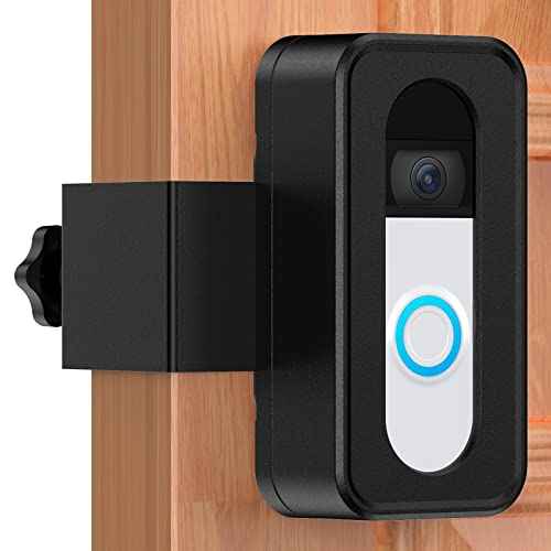 Upgrade Anti-Theft Video Doorbell Mount, Not Block Doorbell Motion Sensor, No-Drill Mounting Bracket for Apartment Renters Home Office Room, Not for Security Door (Doorbell Not Included)