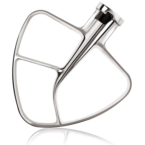 K45B Stainless Steel Flat Beater for KitchenAid 4.5-5 Qt Tilt-Head, Original Stainless Steel Paddle Attachment - Mttobo
