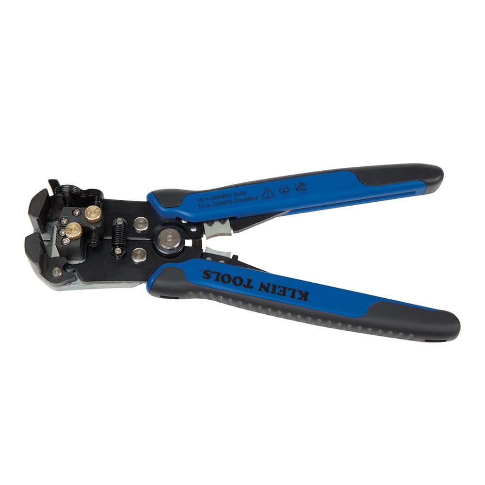 Klein Tools 80013 Wire Stripper / Ratcheting Crimper, Electrical Crimping Tool Kit with Automatic Wire Stripper and Ratcheting Insulated Terminal Crimper, 2-Piece