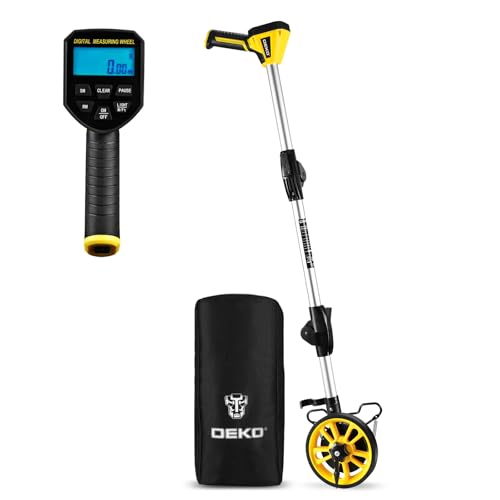 DEKOPRO 6-Inch Digital Measuring Wheel, 40-Inch Range, Feet/Meters, LCD Backlight