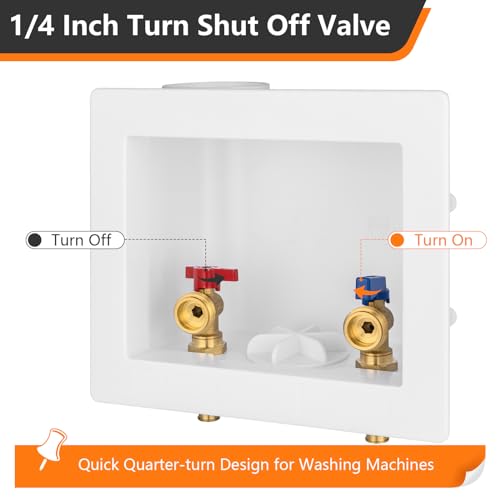 Washing Machine Outlet Box 1/2 in PEX Inlet x 3/4 in MHT Outlet – WM048-1, HeSun
