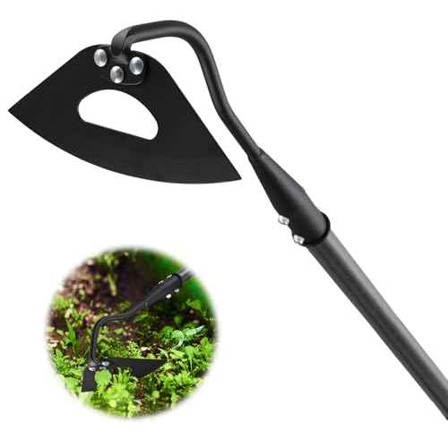 Hoe Garden Tool, Hollow Hoe Gardening Weeding Tool, 55" Long Handle Heavy Duty Manual Weeder Gardening Hand Tools for Weeding, Digging, Loosening Soil