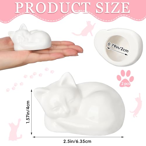 Wonderjune 2 Pack White Cat Toilet Bolt Covers | Decorative Bathroom Accessories