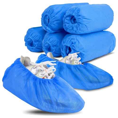 50 Pack (25 Pairs) Shoe Covers Disposable - Boot Covers Disposable Non Slip Shoe Covers for Men and Women Fits All Sizes of Shoe Booties for House Cleaning