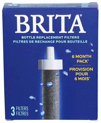 BRITA 3-Pack Water Bottle Replacement Filters – BPA-Free, Lasts 2 Months, Fits All Brita Bottles