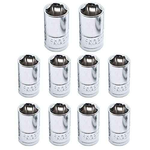 Shallow Socket 1/4 Inch Drive 10mm 6 Point -10pcs