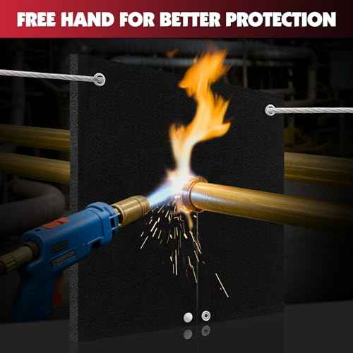 HVAC Tools Welding Blanket Fireproof, 1/5in(5mm) Opening Shape Soldering Blanket, 5 Packs Brazing Heat Shield for Torch Flame Protector, Welding Pad for Plumbing, Solder Plumbers HVAC Torch Protector