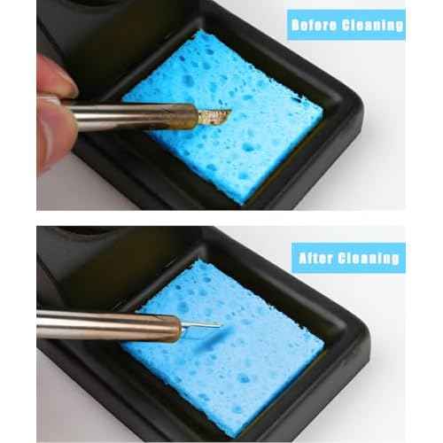 20pcs Soldering Sponge 50x35mm Square, Replacement Solder Welding Iron Cleaning Pads Blue Sponge (Thickened)