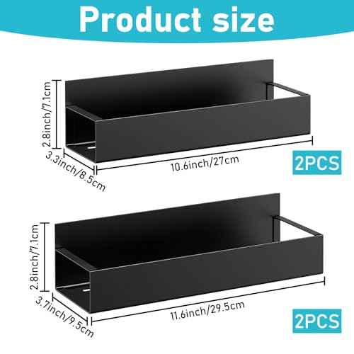 4 Pcs Magnetic Spray Can Holder, Magnet Toolbox Holder, Wall Mounted Spray Bottle Rack, Mechanic Paint Can Organizer, Tool Box Storage Rack for Garage Home Workspace (Black)