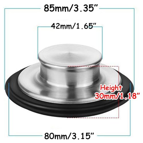 2 Pack Kitchen Sink Stopper for Garbage Disposal Stopper, Stainless