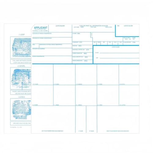 Fingerprint Cards FD-258, Instructions,11-1-20 Newest Version-10 Pack