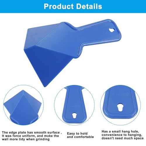 Drywall Trowel Plastic Inside Corner Trowel Tool for Drywall Tools Corner Trowel Building scraping(Blue, 2 Pcs)