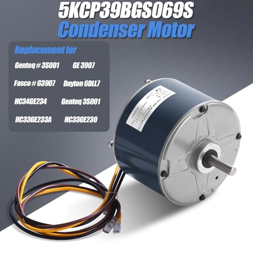 Bbsjujnn 1/10 HP Condenser Fan Motor 208-230V 1100RPM Replacement for HVAC