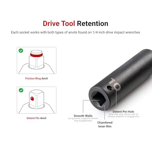 TEKTON 1/4 Inch Drive x 17 mm Deep 12-Point Impact Socket | SID03317