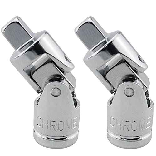 Two Spring Socket CHENJIN Universal Joint Socket 2PCS 1/4 Inch Drive Spring Loaded Swive ...