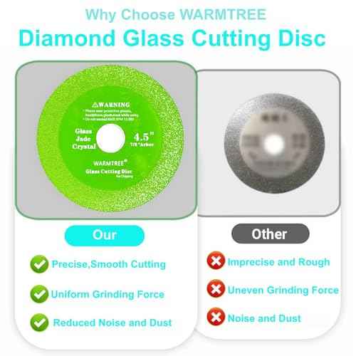 5 pcs Glass Cutting Disc for Angle Grinder, 4-1/2" X 7/8¡±Ceramic Tile Cutter Blade