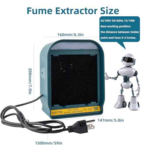 Soldering Fan Smoke Absorber Solder Fume Extractor for Soldering DIY Fan Extraction Equipment Solder Sucker Prevention Absorber Solder Fume Extractor Station. (FA-400)