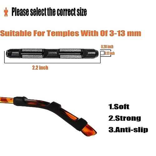 Eyeglass Ear Cushions - Soft Silicone Glasses Ear Grip Temple Tips Eyeglass Pads Anti Slip Eyeglasses Ear Hook Comfort Sport £¬7 Pairs (M-Clear, all)