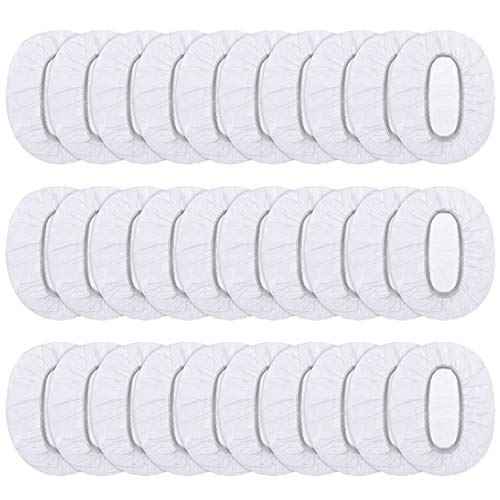 Lvcky 100 Pack Clear Disposable Ear Protectors Waterproof Ear Covers for Hair Dye, Shower, Bathing