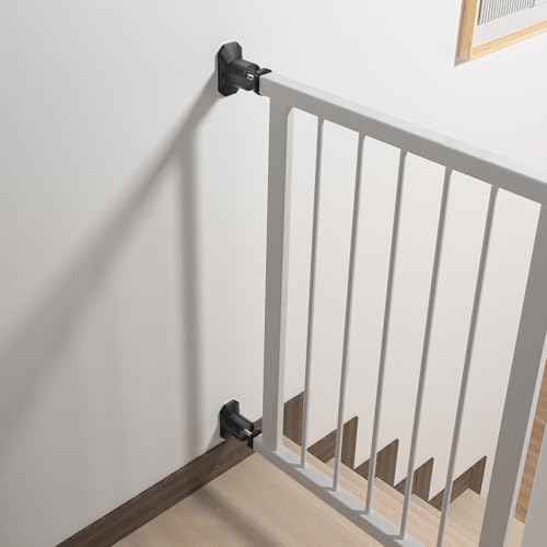 ICERO Baby Gate Extender Wall Protector (4 Pack) Pressure Mounted Gates Extension Kit Extends 1.1-3.5 inches Child Safety Gates and Protect Walls & Doorways from Pet & Dog Gates,Work on Stairs,Black