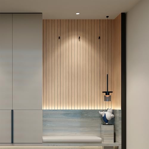 YULI 3DH Peel & Stick PVC Slat Wall Panel 15.8