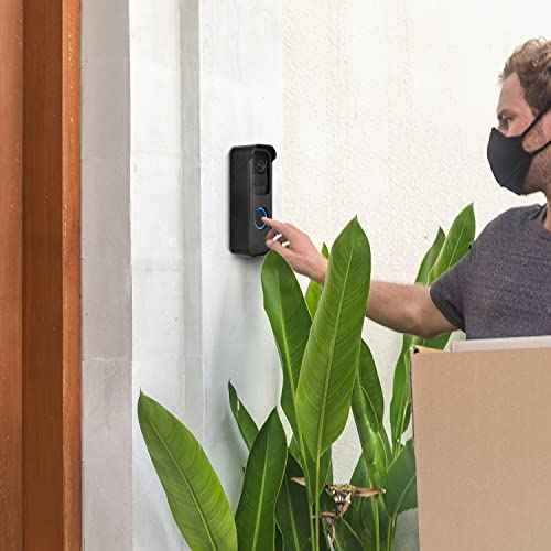 Adhesive Door Mount Compatible with Blink Video Doorbell (2021-1st Gen), No-Drill Mounting Bracket, Not for Blink Video Doorbell (2025-2nd Gen), Accessories for Your Security System - Black