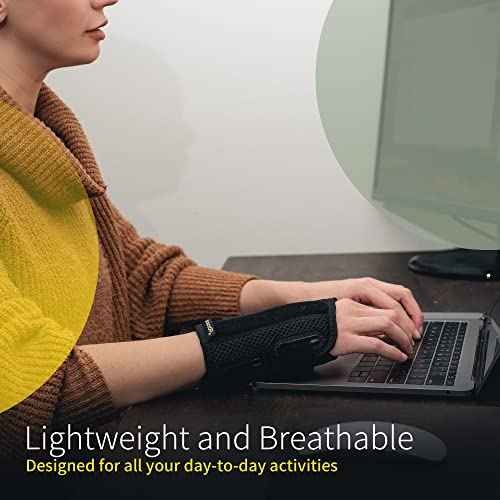 BraceUP Wrist Splint for Carpal Tunnel Right Left Hand Wrist Support for Women and Men, Daytime and Night Use, Wrist Brace for Pain Relief and Arthritis - Left Wrist (S/M)