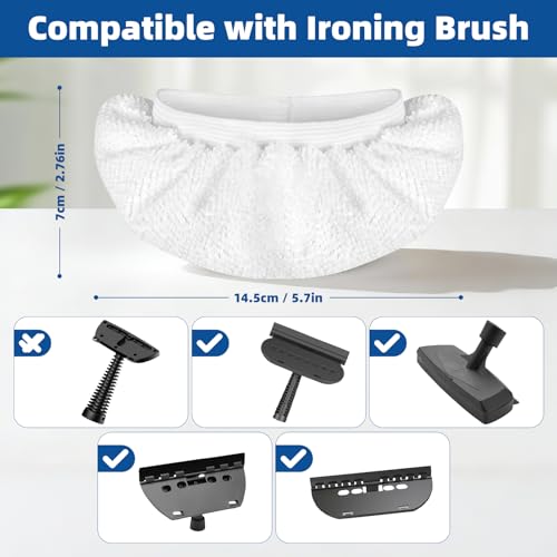 LOVECO 8 Pack Microfiber Steamer Cloth Covers for Steam Mop & Cleaner - Regular White