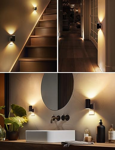 LOHAS 3000K Soft White LED Night Light Plug in 2 Pack Wall Mount Dusk to Dawn Sensor