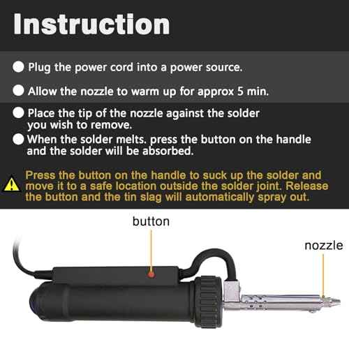 Electric Solder Sucker Vacuum,Automatic Desoldering Pump,Black Desoldering Tool For One-Handed Use And Reliable Suction,Designed for extended use Tin Removal Work Ac110v 30w Desoldering Gun