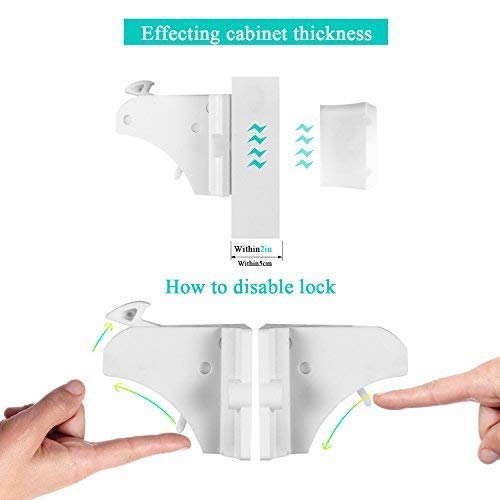 Vmaisi Child Safety Magnetic Cabinet Locks - 16 Locks & 2 Keys, Baby Proofing