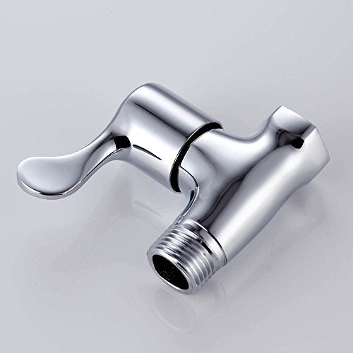 Weirun Chrome Shower Head Shut Off Valve with Brass Construction & Water Pressure Regulator