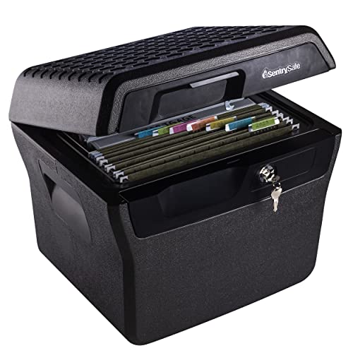 SentrySafe Fireproof Waterproof Lock Box with Key Lock - 0.66 Cu Ft, 14.1 x 16.6 x 13.8 Inches