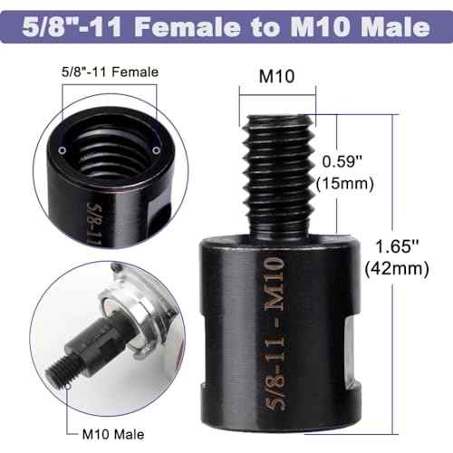 2Pcs Angle Grinder Converter Adapters 5/8"-11 Female to M14/M10 Male, Attachments Interface Connector Thread for Polisher Drill Bit Connecting Tool